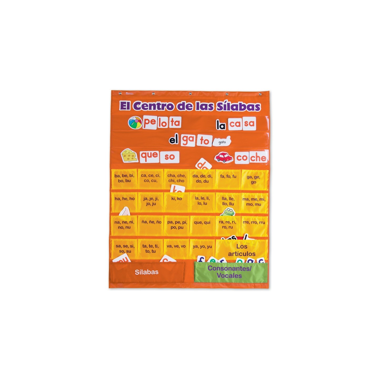 Learning Resources El Centro de las silabas Pocket Chart (Spanish Syllables)