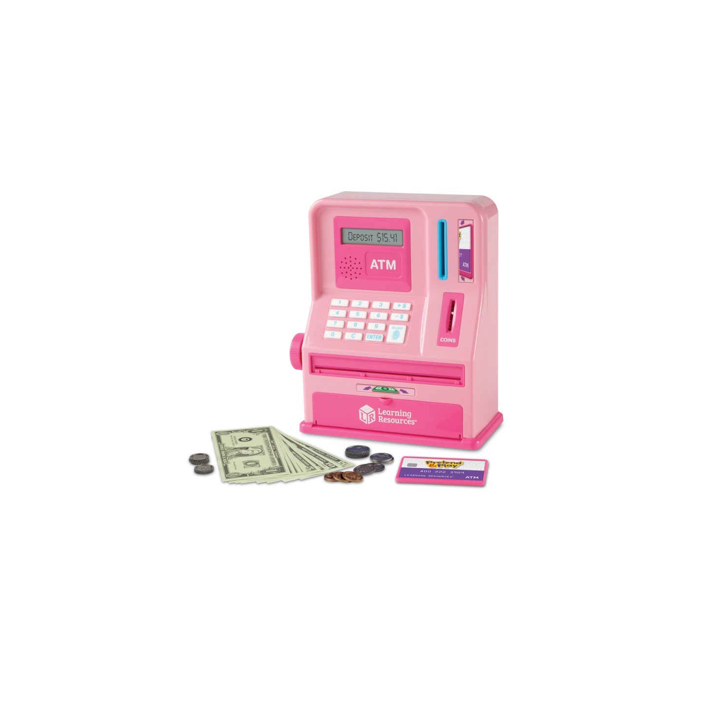 Learning Resources Pretend and Play® Teaching ATM Bank - Pink