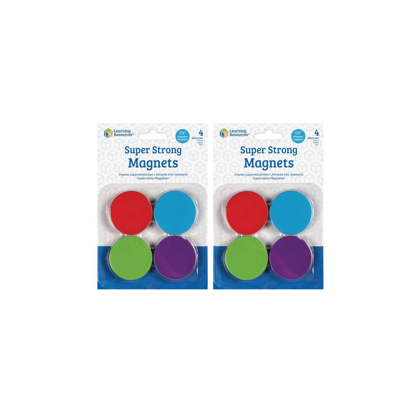 Learning Resources Super Strong Magnets, 4 Per Set, 2 Sets