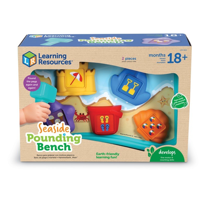 Learning Resources Seaside Pounding Bench Whack a Mole Game
