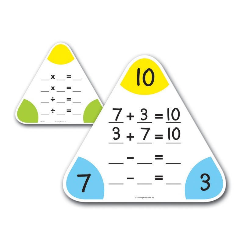 Learning Resources Write & Wipe Fact Family Boards, Pack of 5