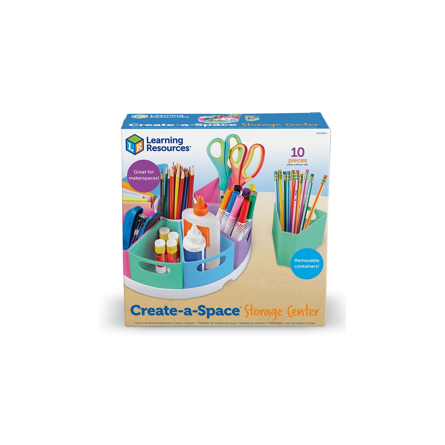 Learning Resources Create-A-Space™ Storage Center, Pastel