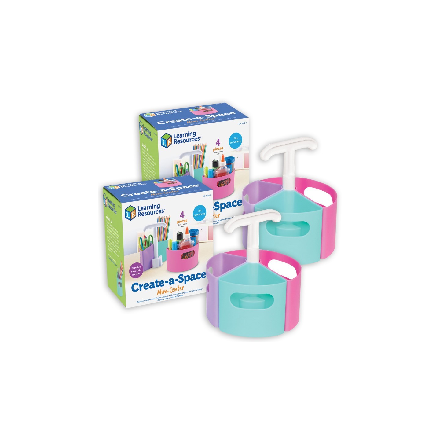 Learning Resources Create-A-Space™ Mini-Center Pastel, Pack of 2