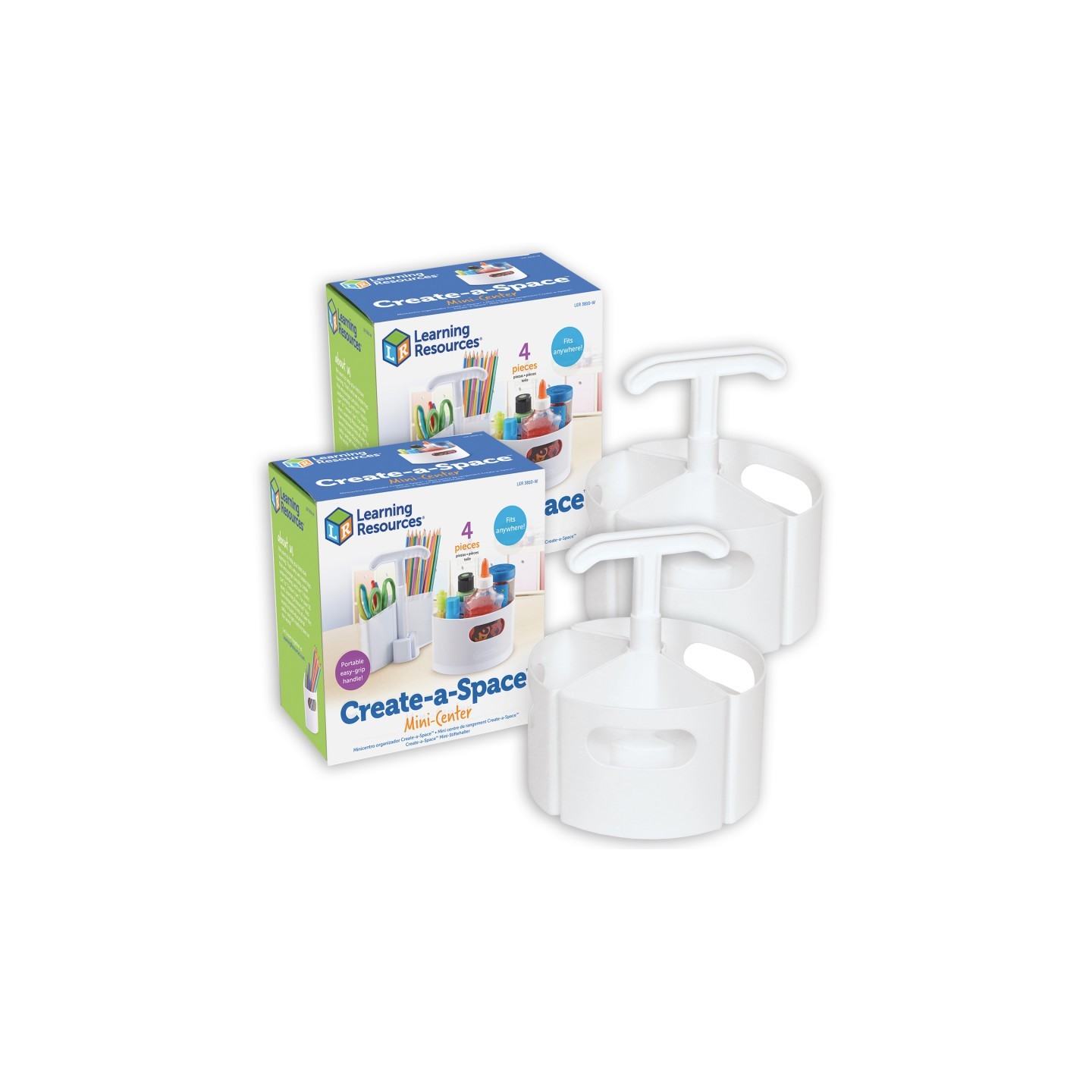 Learning Resources Create-A-Space™ Mini-Center White, Pack of 2