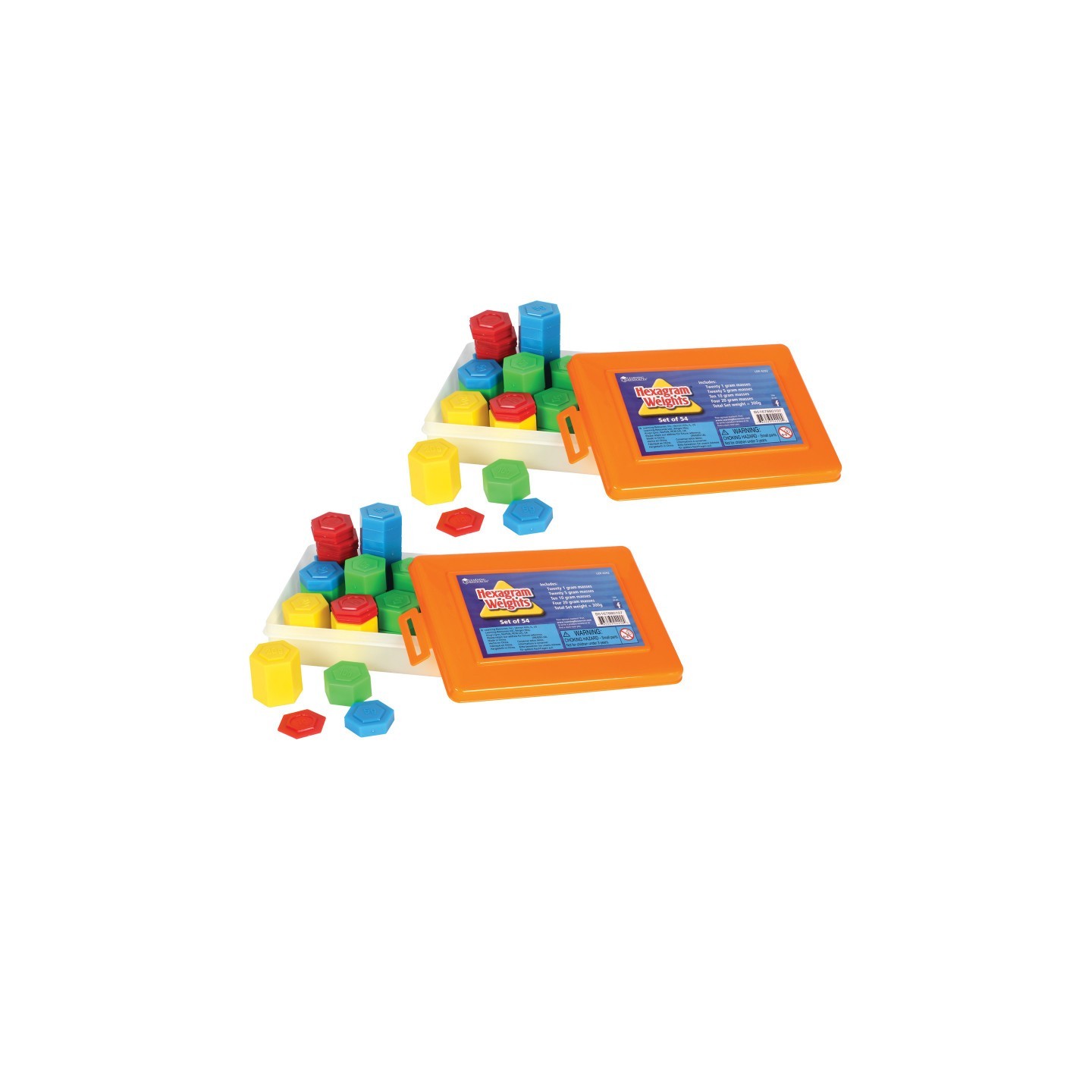 Learning Resources Hexagram Weights, 54 Per Set, 2 Sets