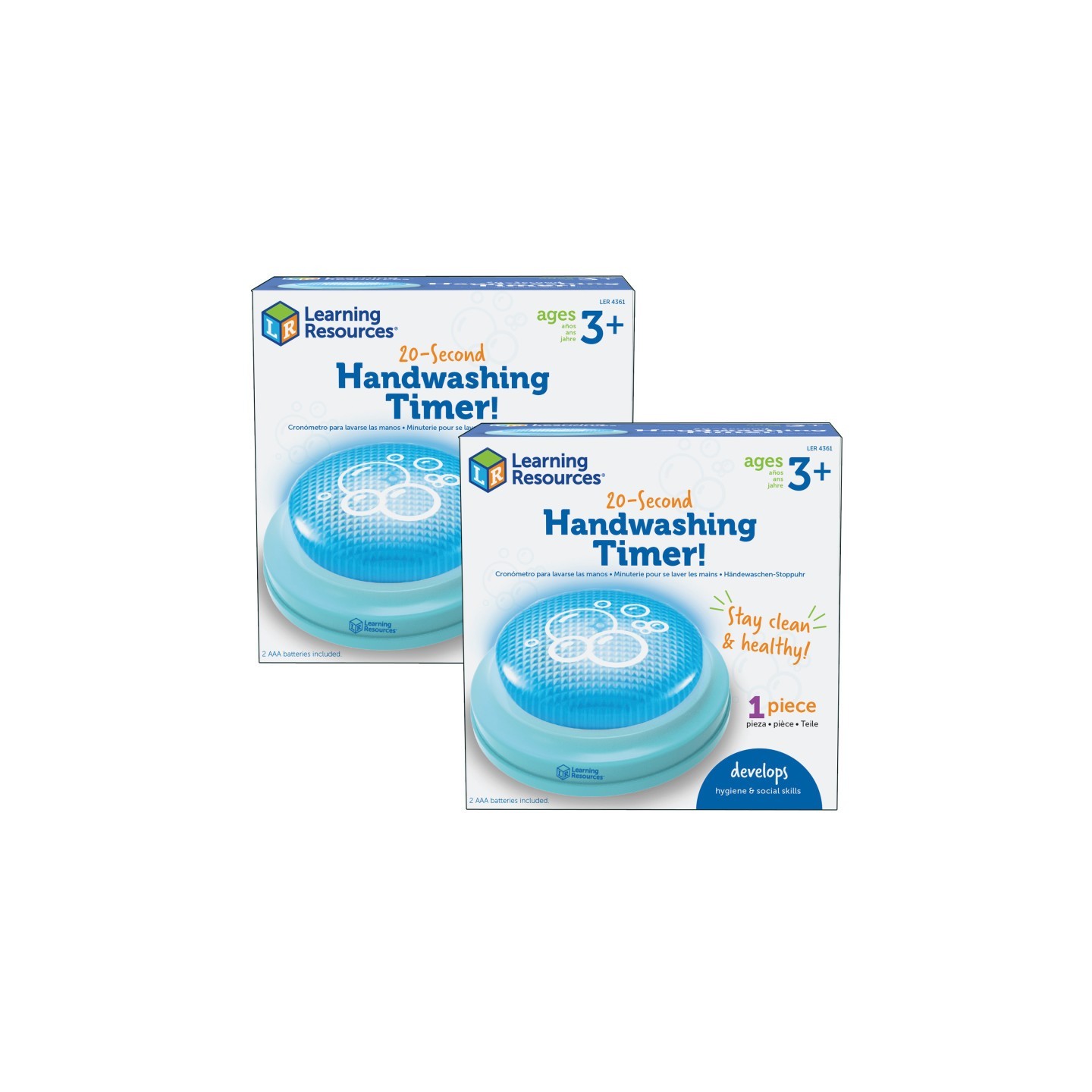 Learning Resources 20-Second Handwashing Timer, Pack of 2
