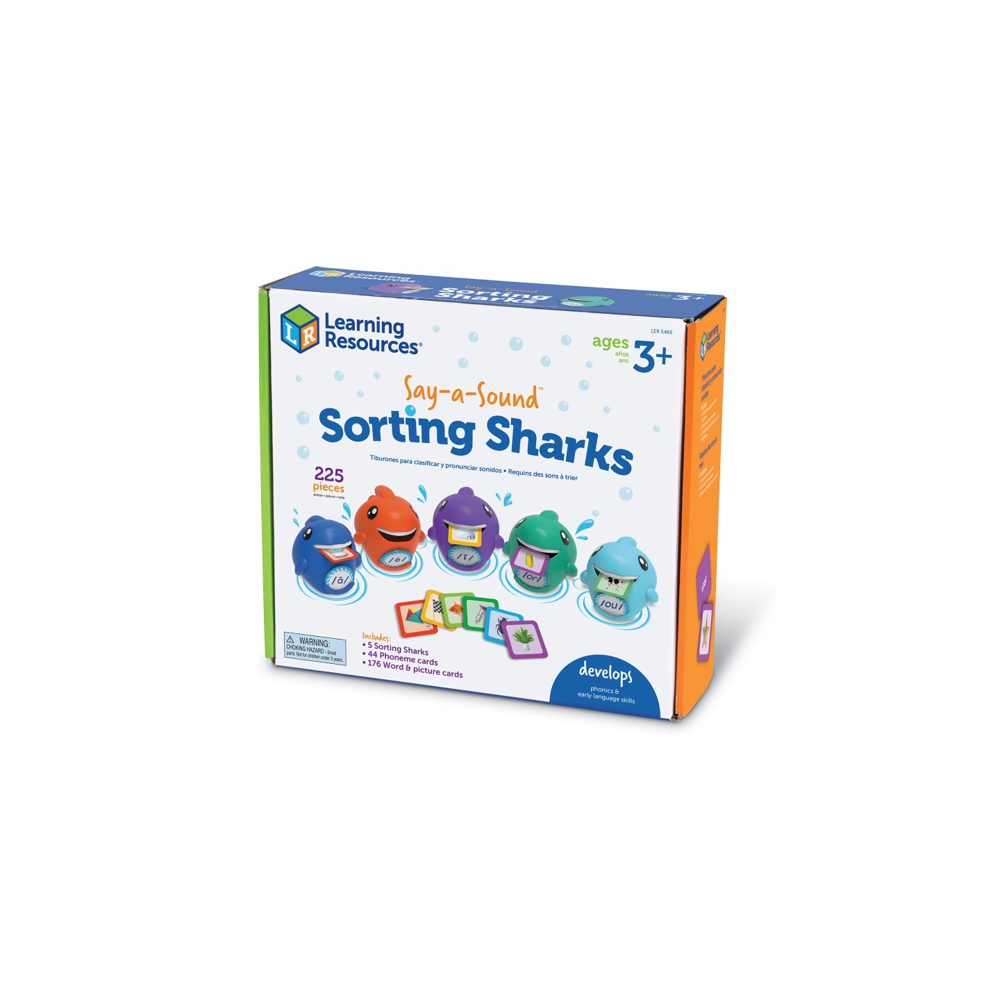 Learning Resources Say-a-Sound Sorting Sharks, 225 Pieces