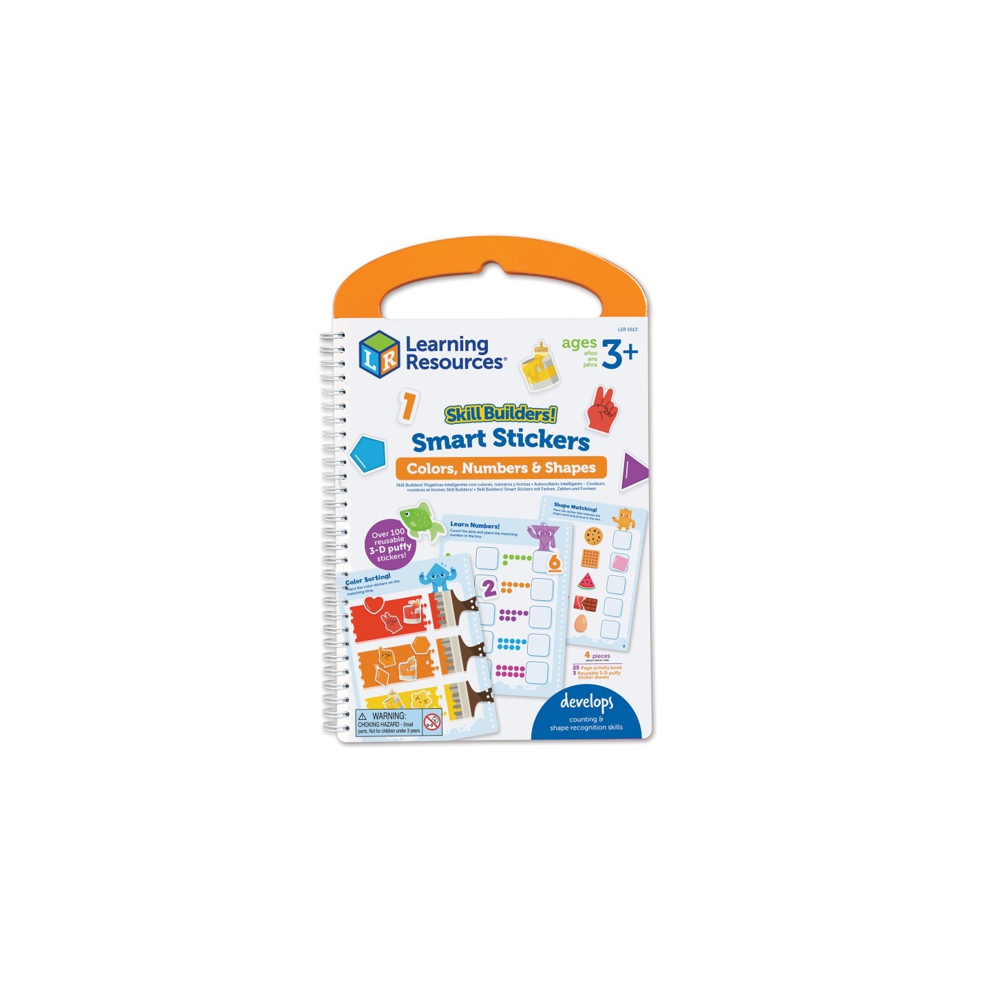 Learning Resources Skill Builders! Smart Stickers Colors, Numbers & Shapes