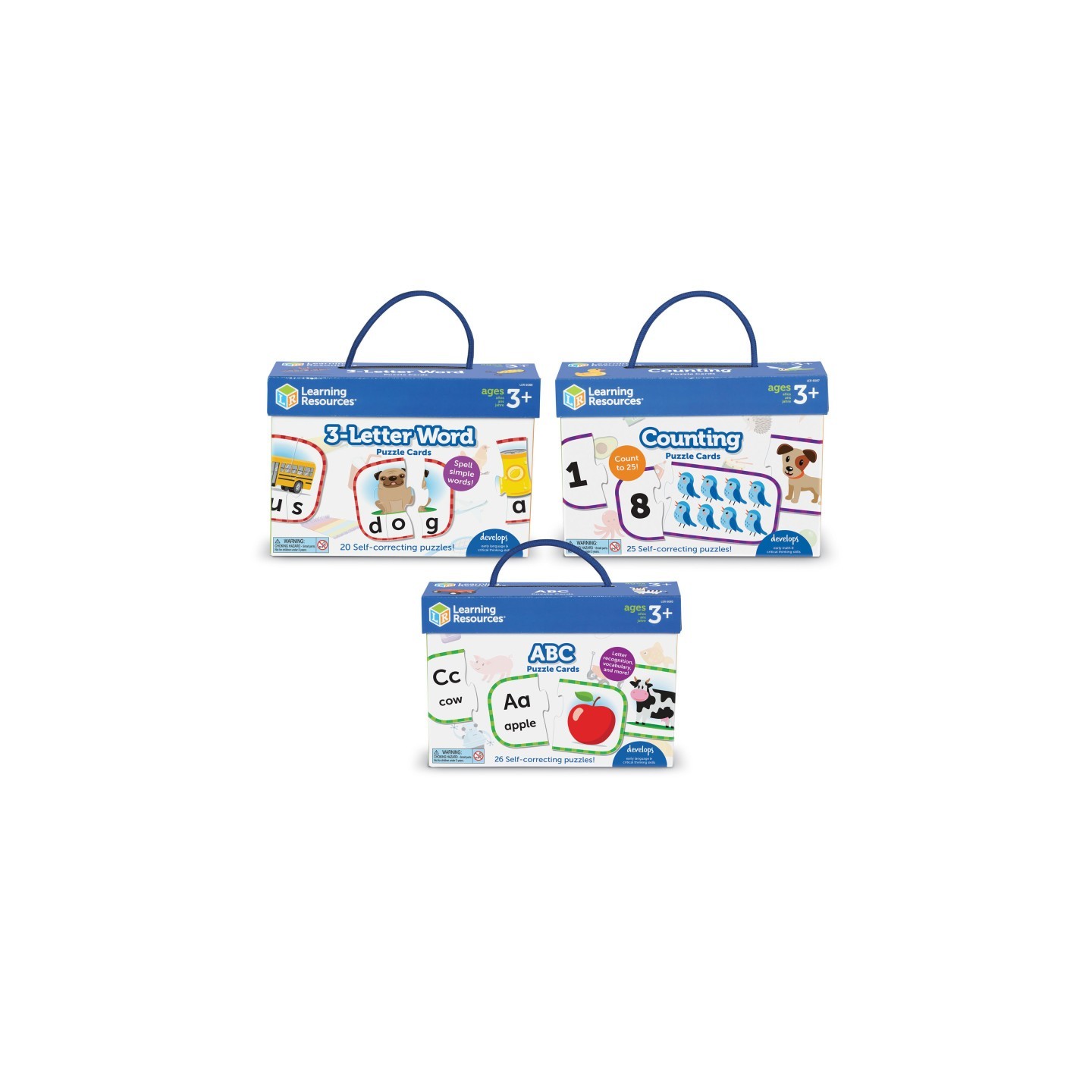 Learning Resources Puzzle Cards, Set of 3