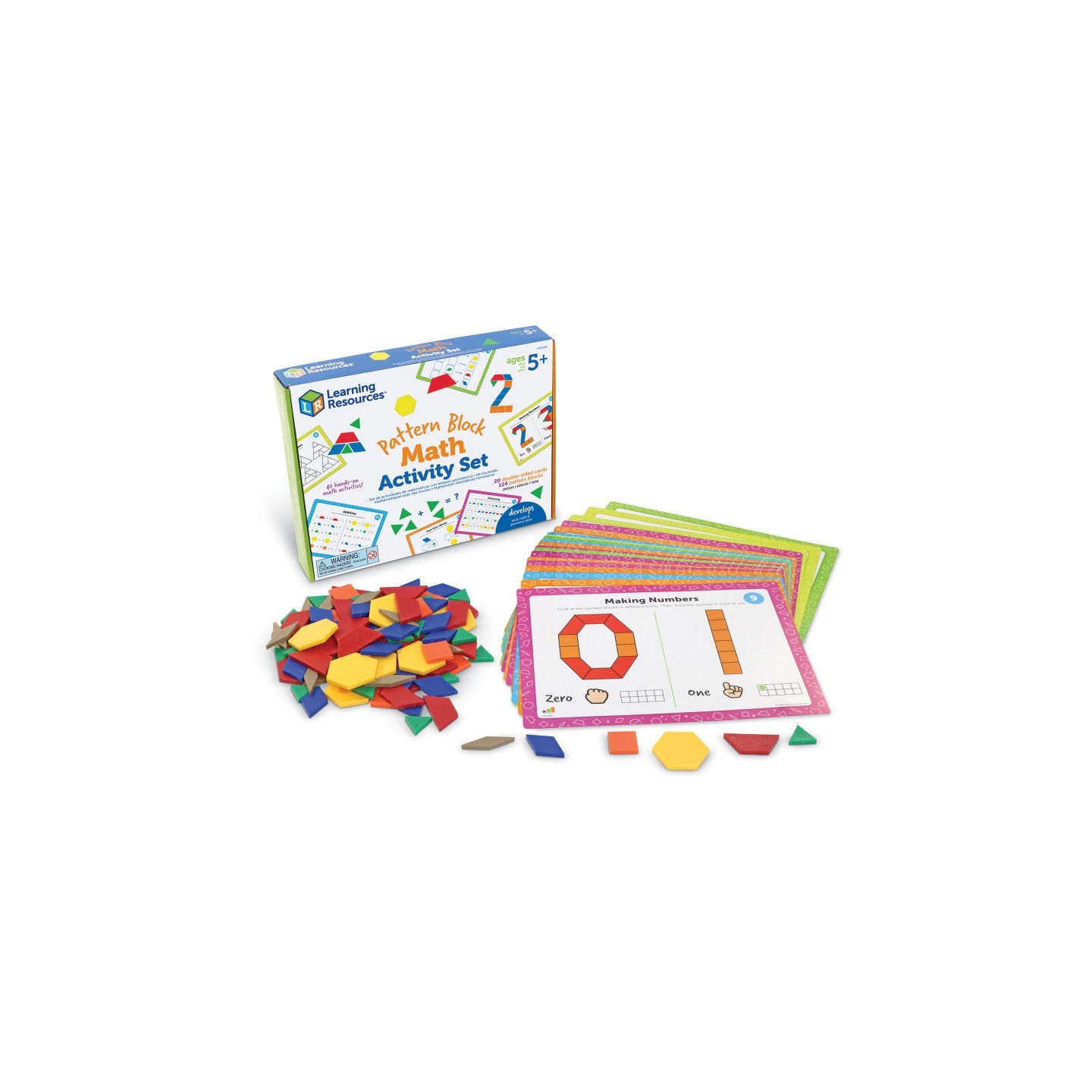 Learning Resources Pattern Block Math Activity Set