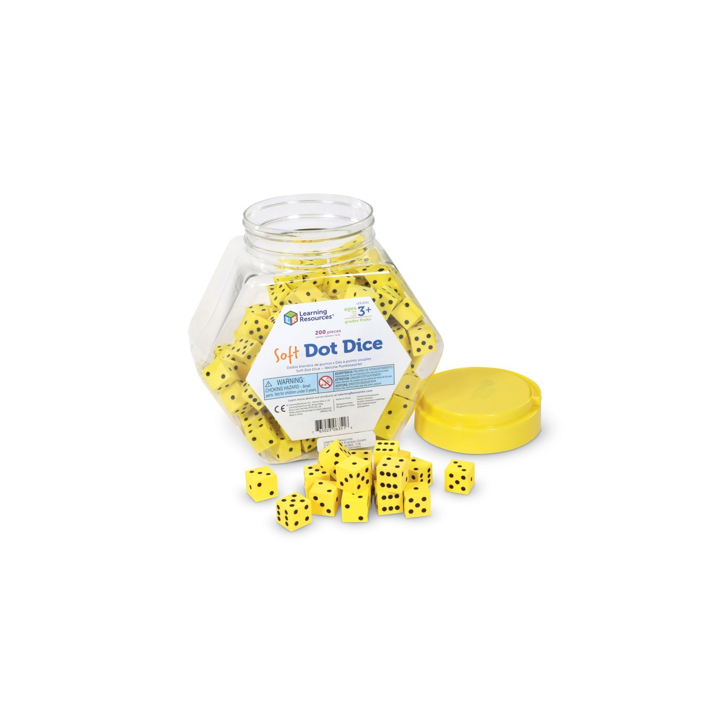 Learning Resources Soft Foam Dot Dice, 200 Count