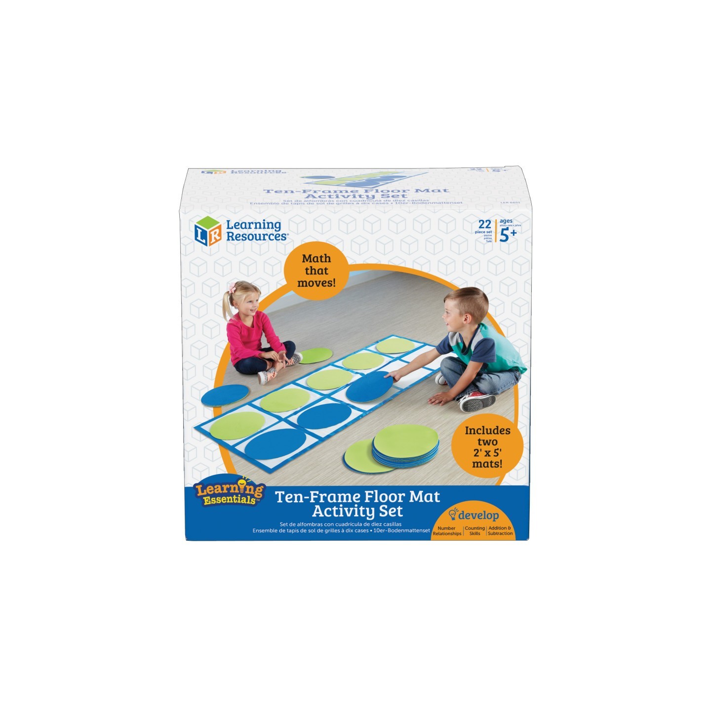 Learning Resources Ten-Frame Floor Mat Set Activity Set
