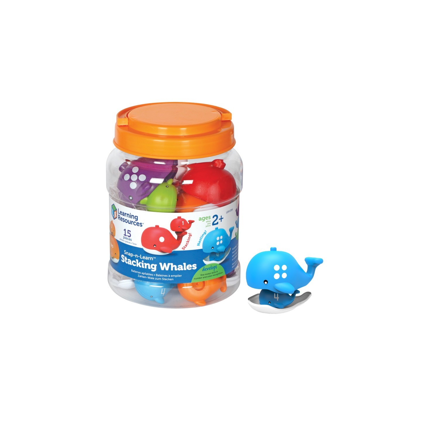 Learning Resources Snap-n-Learn™ Stacking Whales