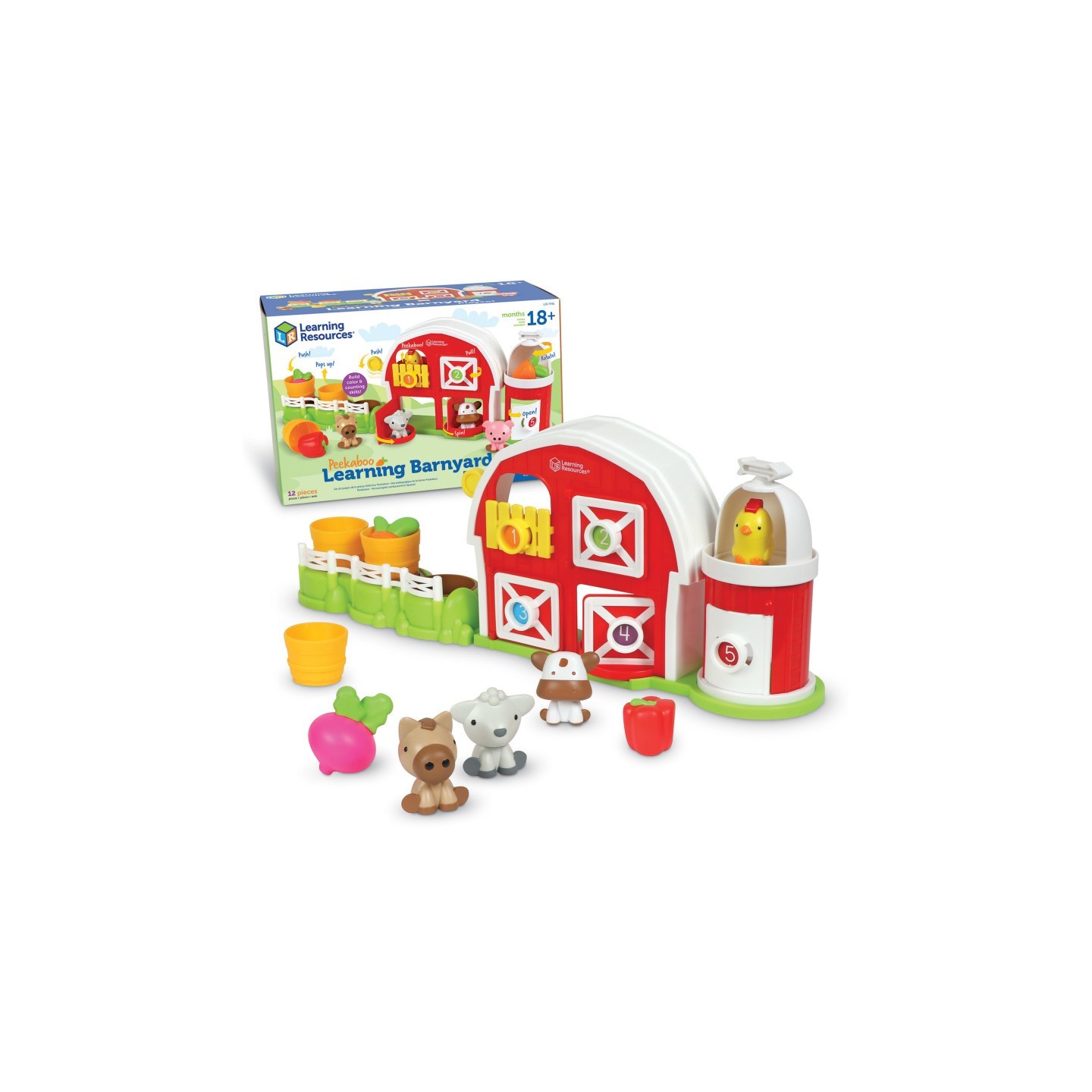 Learning Resources Peekaboo Learning Barn Play Set
