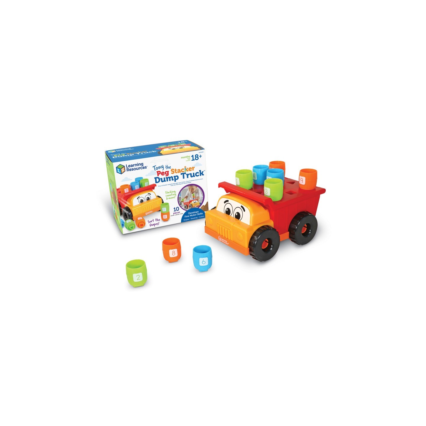 Learning Resources Tony the Peg Stacker Dump Truck