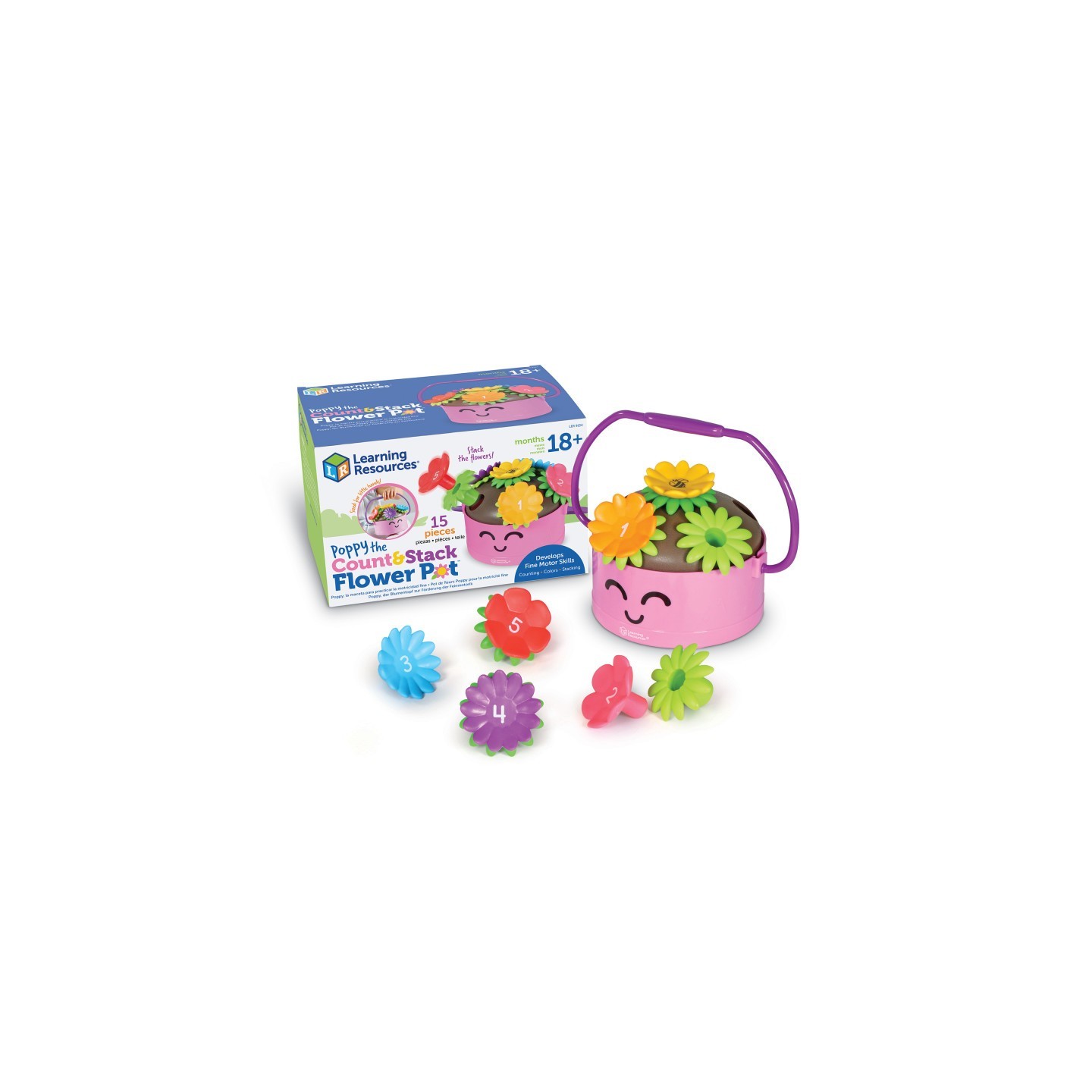 Learning Resources Poppy the Count & Stack Flower Pot