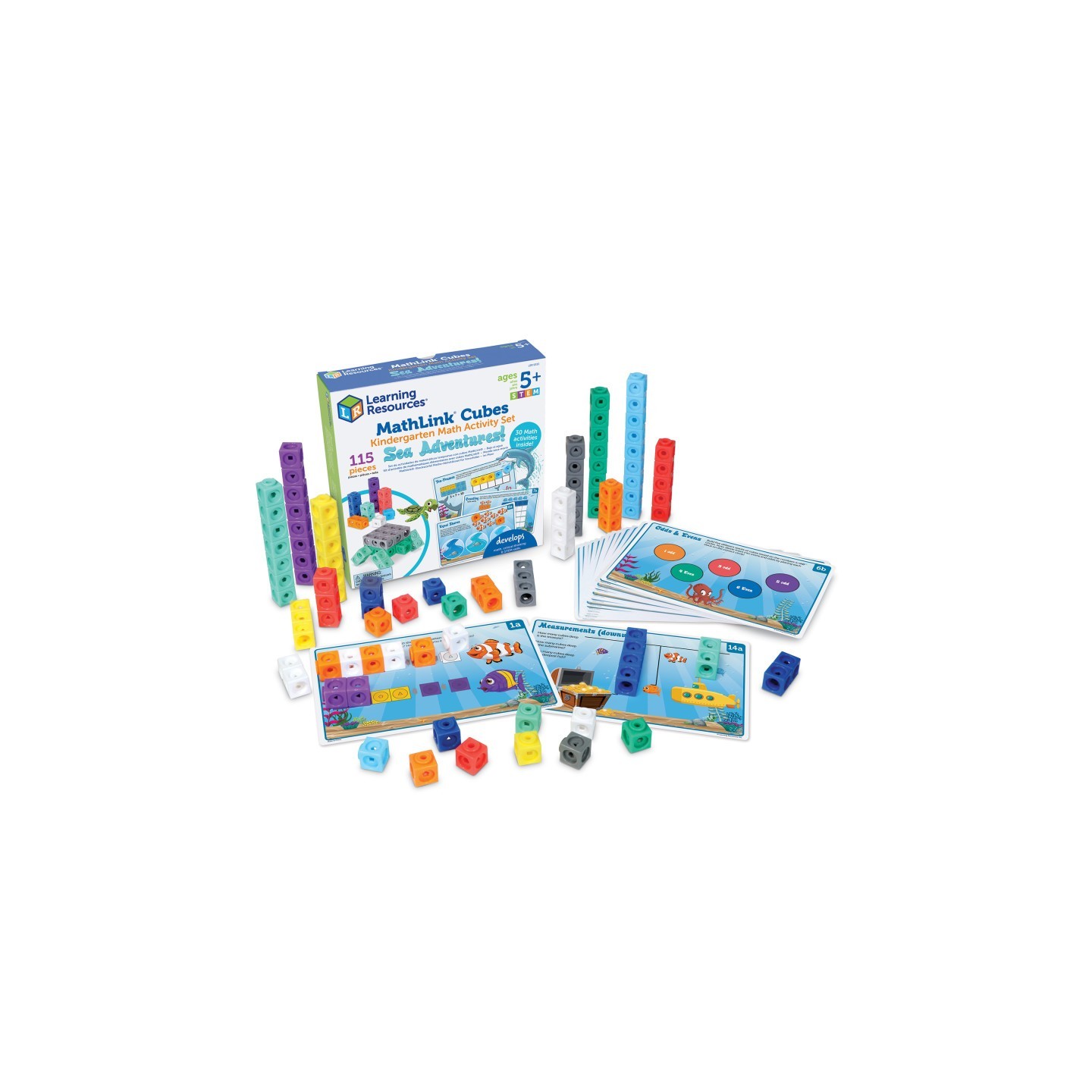 Learning Resources Mathlink® Cubes Kindergarten Math Activity Set: Sea Adventures!