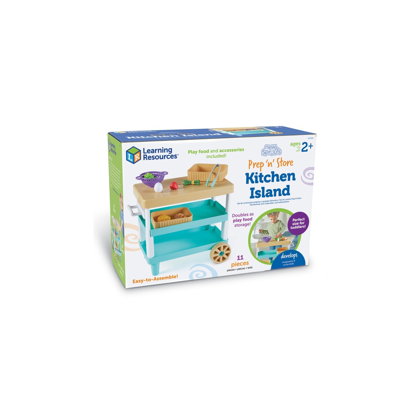 Learning Resources New Sprouts® Prep 'n' Store Play Kitchen Island