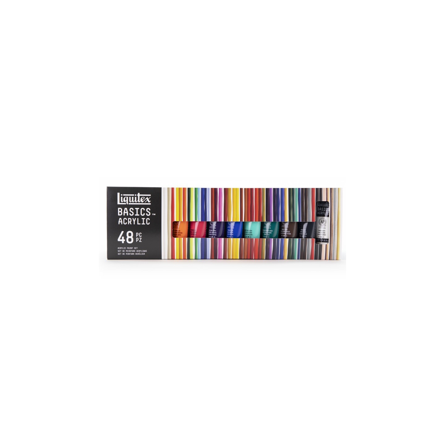 Liquitex BASICS Acrylic Color, 22 mL Tubes, Assorted Colors, Set of 48