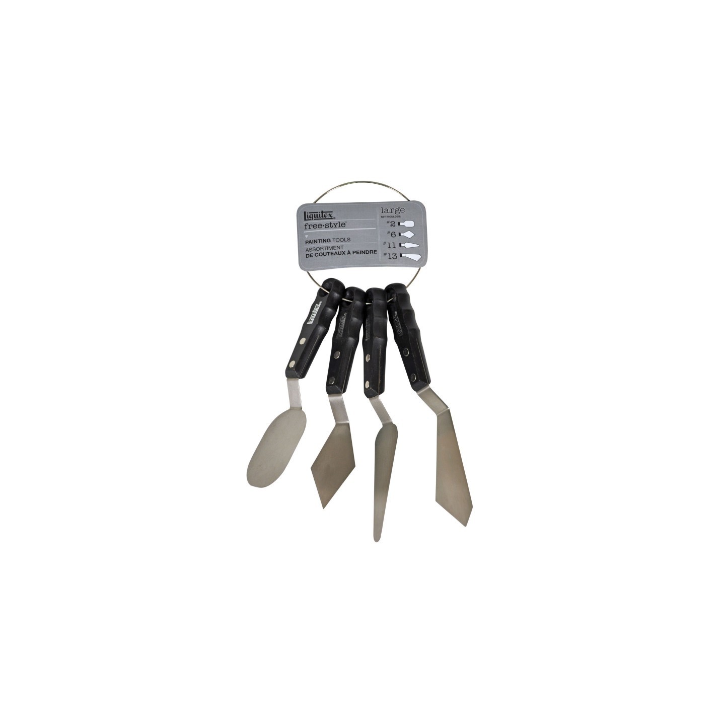 Liquitex Free-Style Large Scale Palette Knives, 4-Piece Ring Set