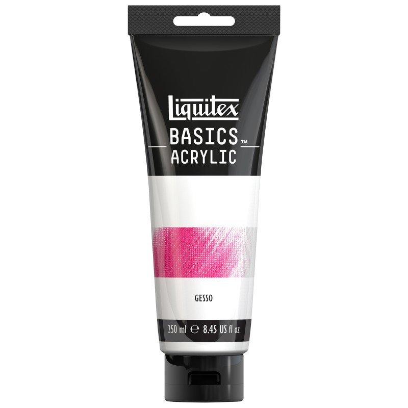 Liquitex BASICS Gesso Surface Prep Medium, 8.4 oz Tube, White