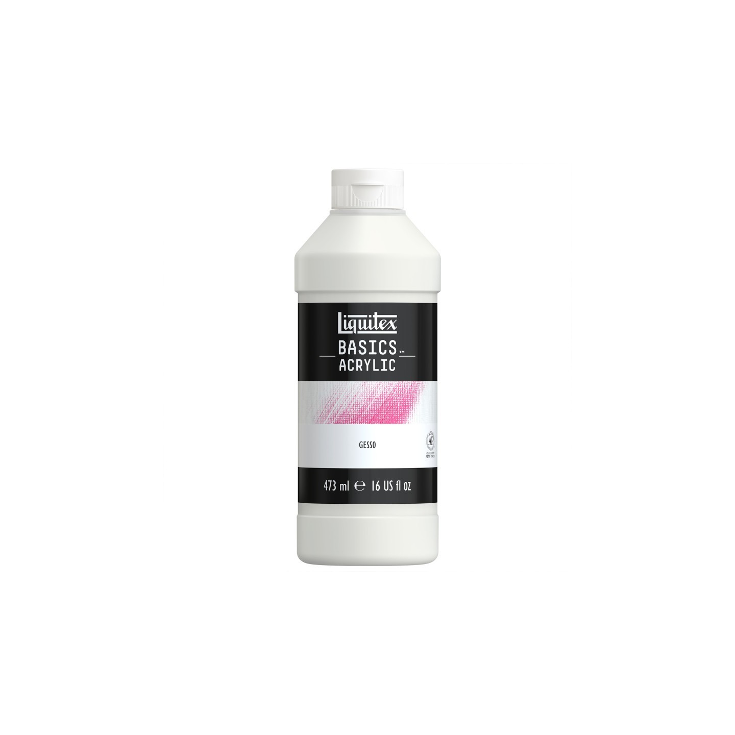 Liquitex BASICS Gesso Surface Prep Medium, 16 oz Bottle, White