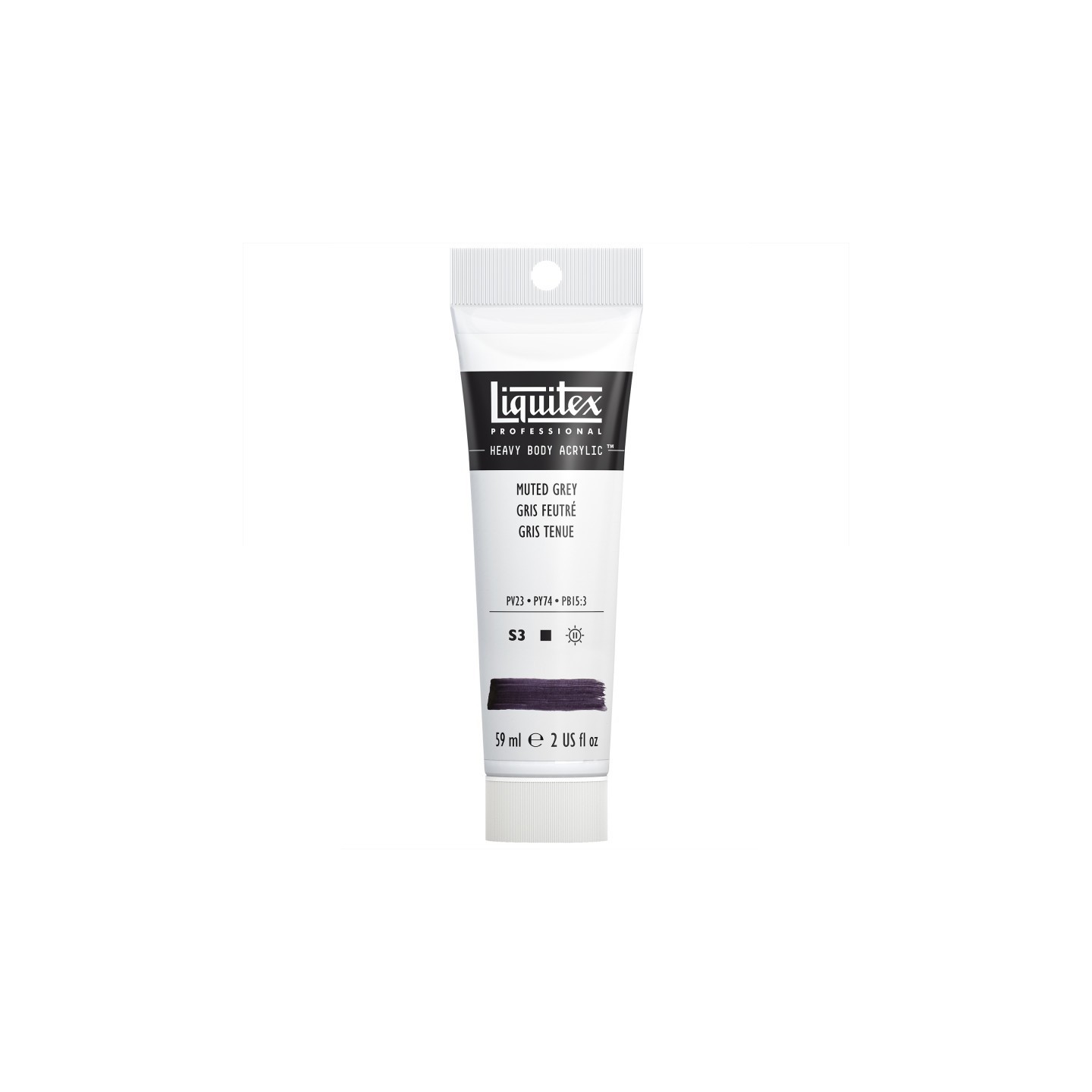 Liquitex Professional Heavy Body Acrylic Paint, 59 mL Tube, Muted Grey