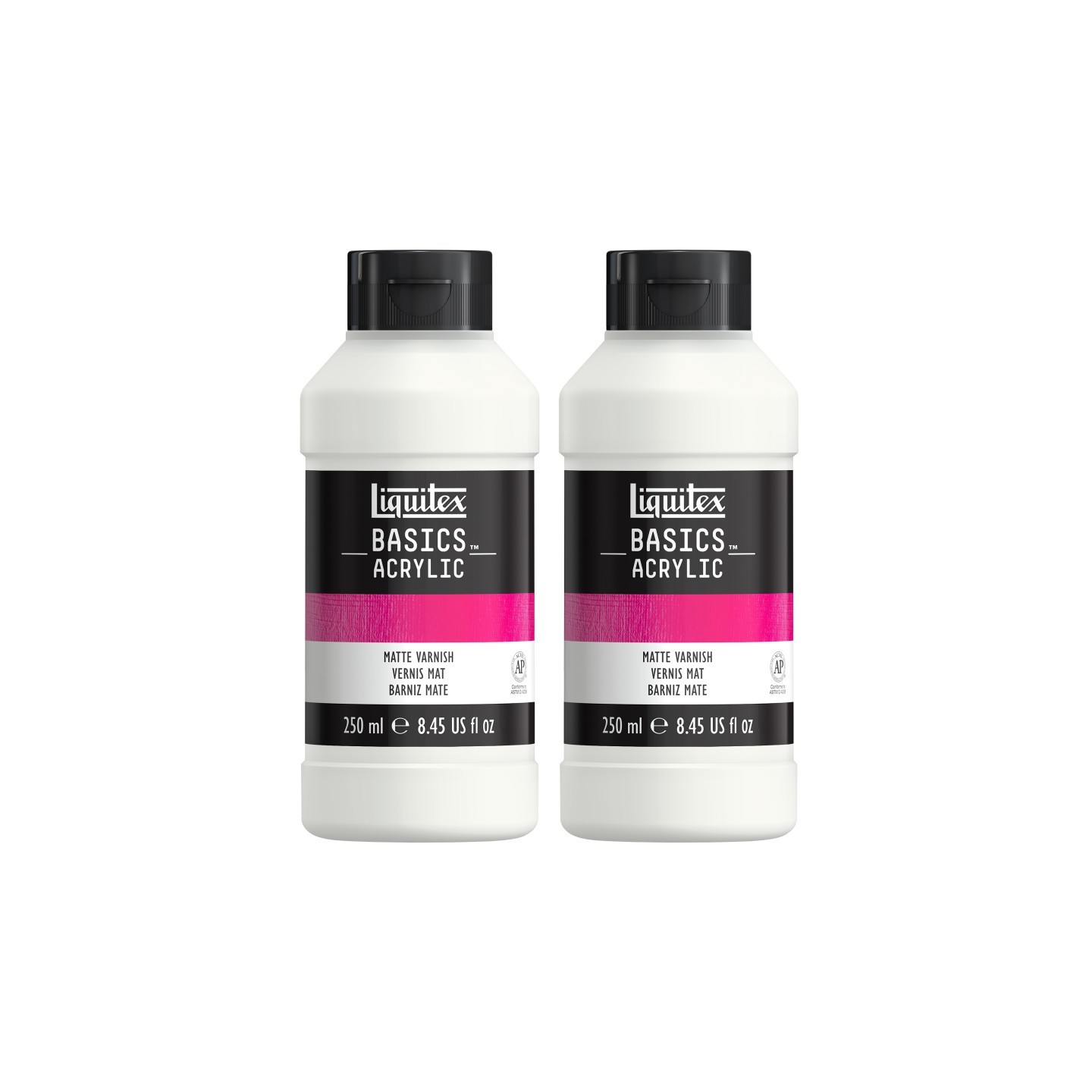 Liquitex BASICS Matte Varnish, 250 mL Bottle, Pack of 2