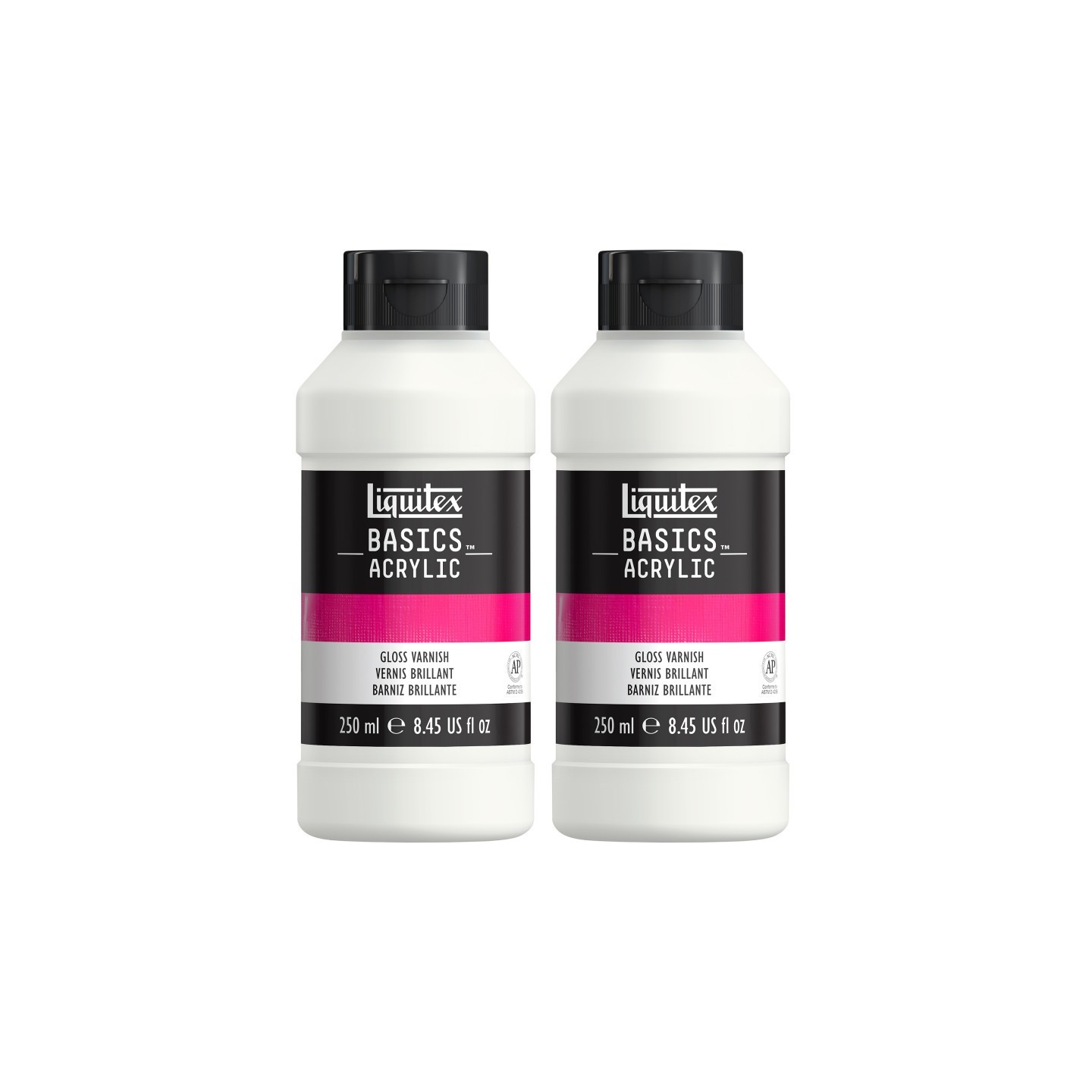 Liquitex BASICS Gloss Varnish, 250 mL Bottle, Pack of 2