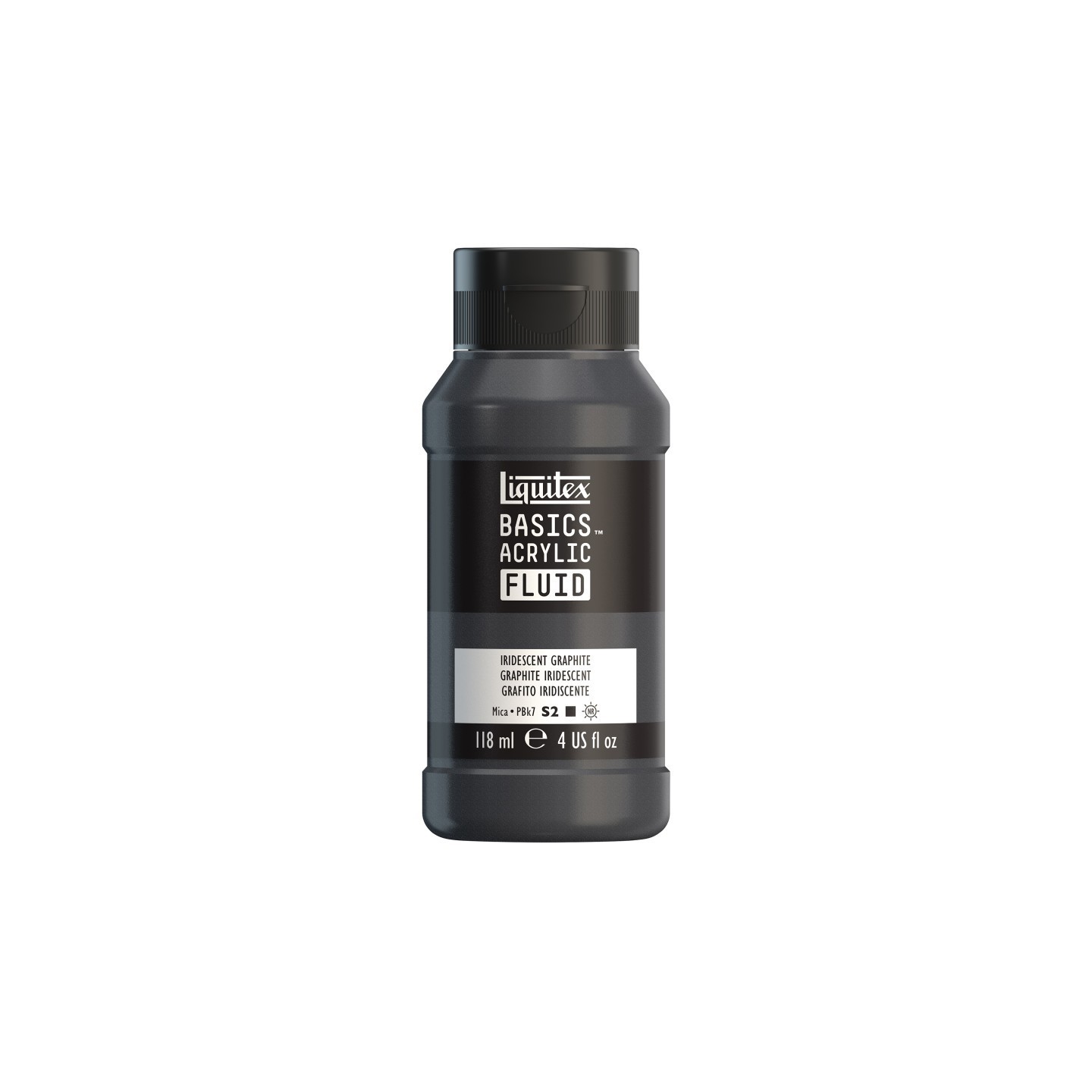 Liquitex BASICS Acrylic Fluid, 118 mL Bottle, Iridescent Graphite