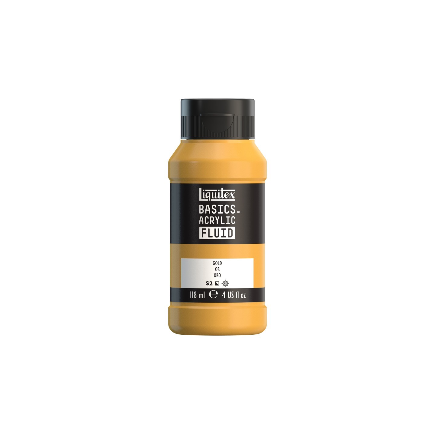 Liquitex BASICS Acrylic Fluid, 118 mL Bottle, Gold