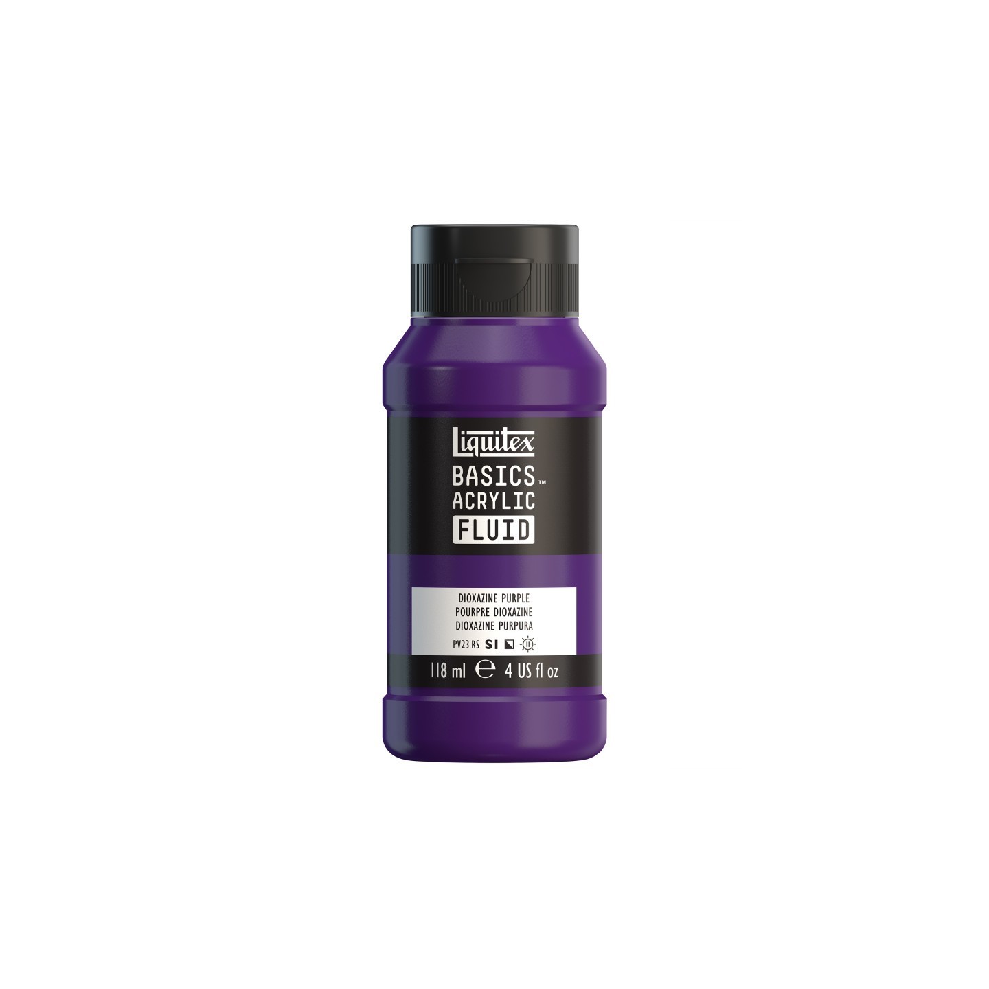 Liquitex BASICS Acrylic Fluid, 118 mL Bottle, Dioxazine Purple