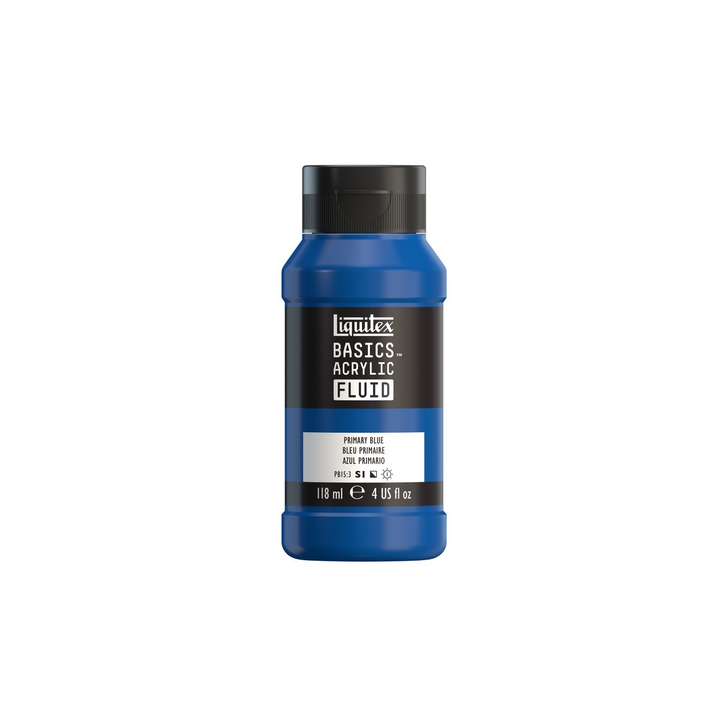 Liquitex BASICS Acrylic Fluid, 118 mL Bottle, Primary Blue