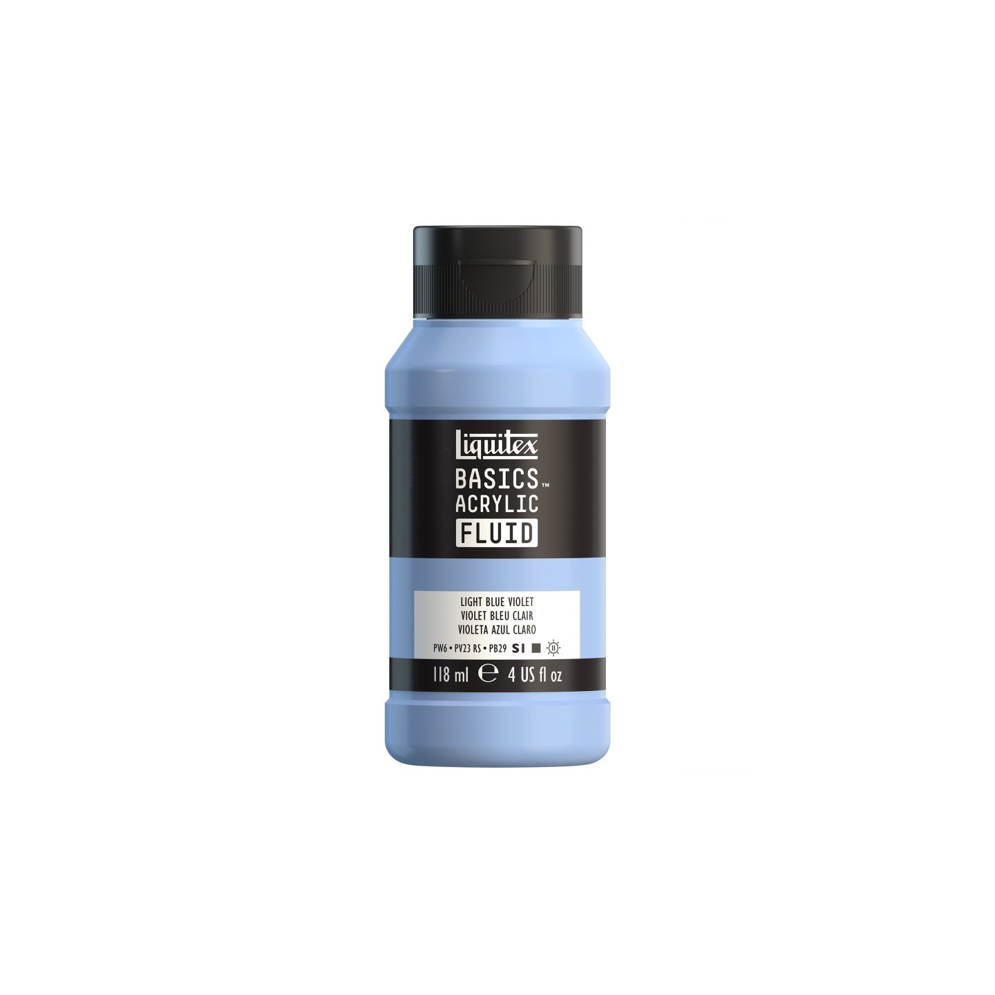 Liquitex BASICS Acrylic Fluid, 118 mL Bottle, Light Blue Violet