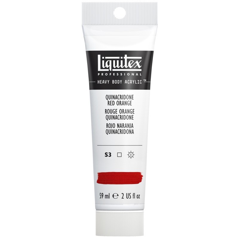 Liquitex Professional Heavy Body Acrylic Paint, 59 mL Tube, Quinacridone Red-Orange