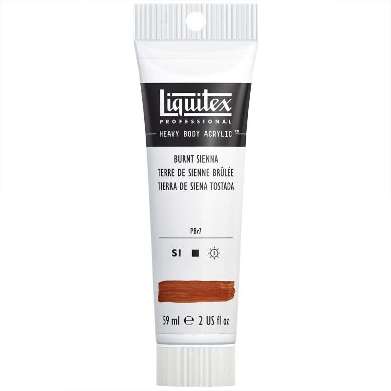 Liquitex Professional Heavy Body Acrylic Paint, 59 mL Tube, Burnt Sienna