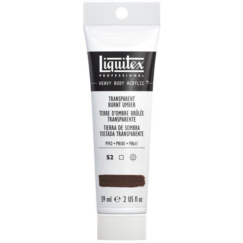 Liquitex Professional Heavy Body Acrylic Paint, 59 mL Tube, Transparent Burnt Umber
