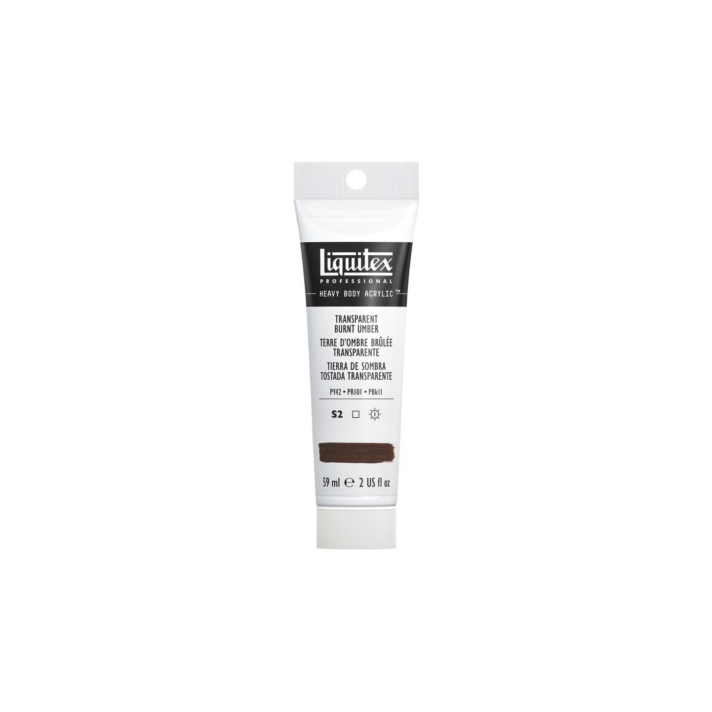 Liquitex Professional Heavy Body Acrylic Paint, 59 mL Tube, Transparent Burnt Umber