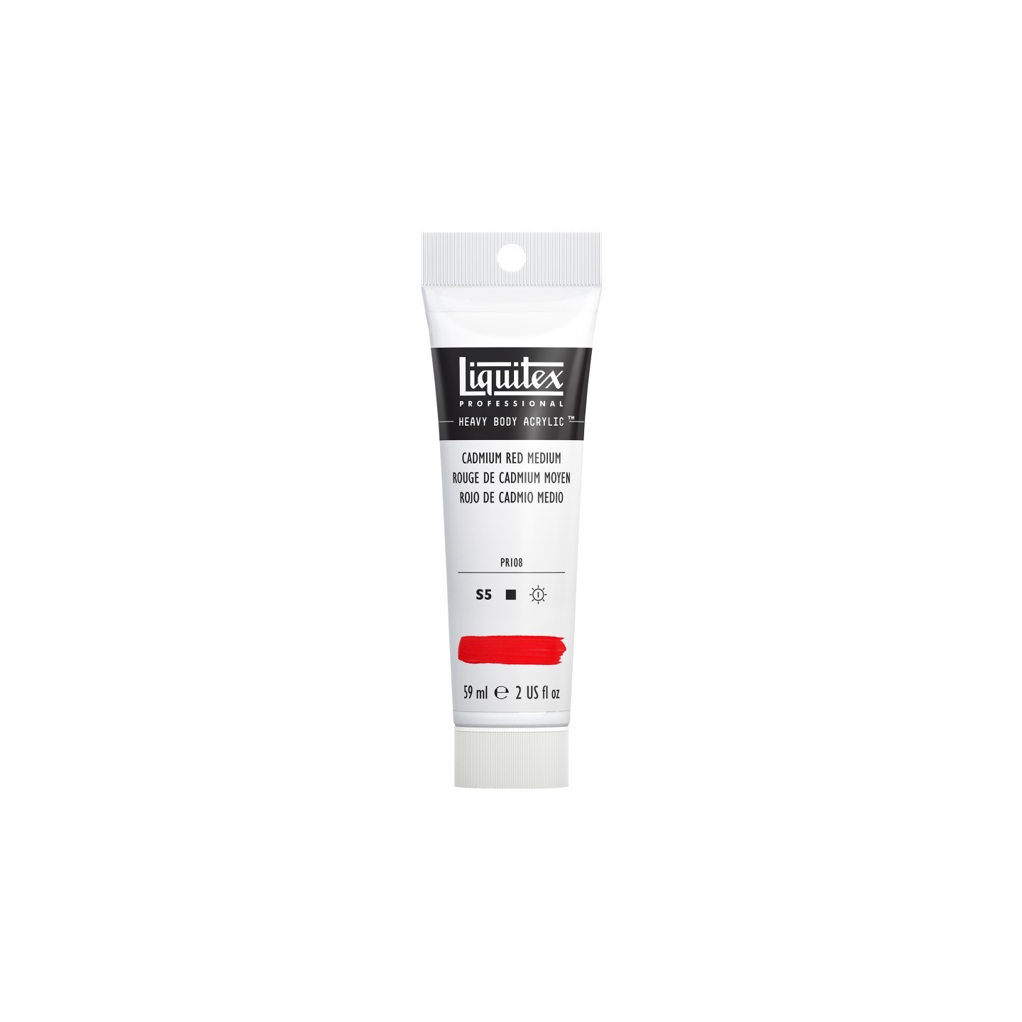 Liquitex Professional Heavy Body Acrylic Paint, 59 mL Tube, Cadmium Red Medium
