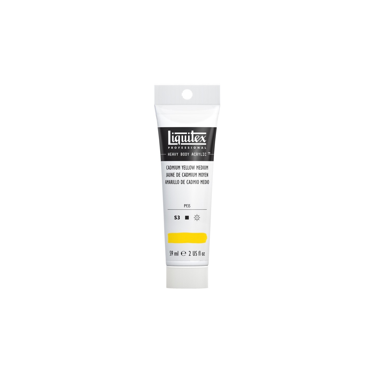 Liquitex Professional Heavy Body Acrylic Paint, 59 mL Tube, Cadmium Yellow Medium