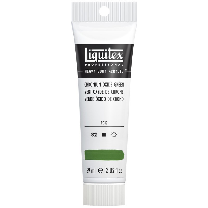 Liquitex Professional Heavy Body Acrylic Paint, 59 mL Tube, Chromium Oxide Green