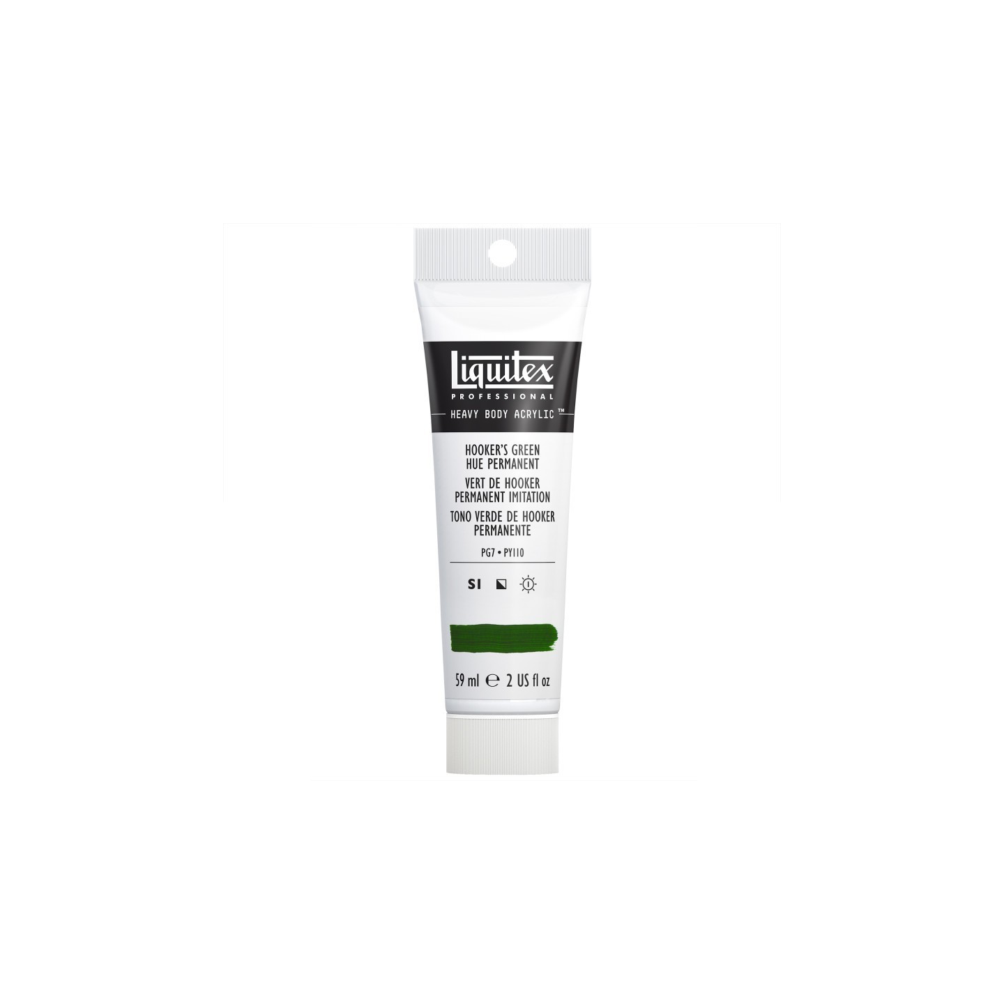 Liquitex Professional Heavy Body Acrylic Paint, 59 mL Tube, Hooker’s Green Hue Permanent