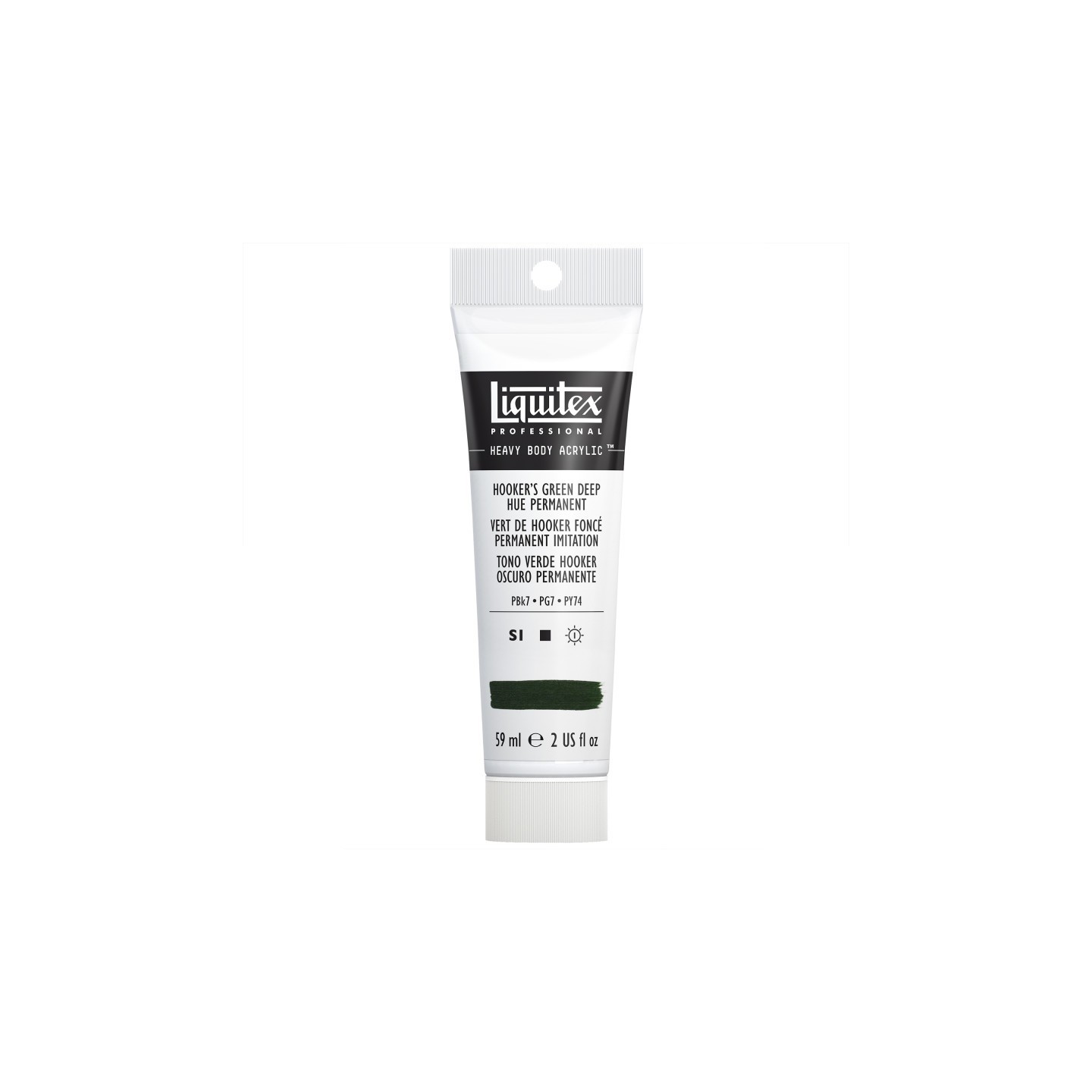 Liquitex Professional Heavy Body Acrylic Paint, 59 mL Tube, Hooker’s Green Deep Hue Permanent
