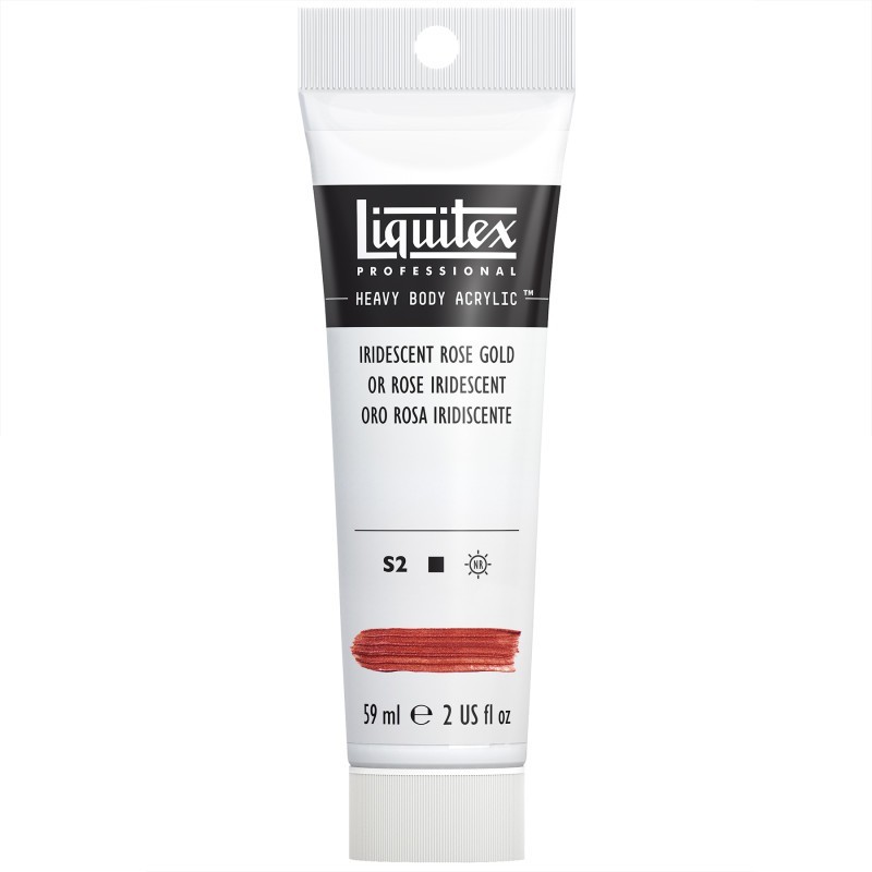 Liquitex Professional Heavy Body Acrylic Paint, 59 mL Tube, Iridescent Rose Gold