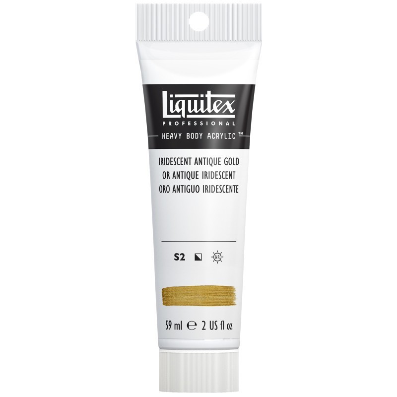 Liquitex Professional Heavy Body Acrylic Paint, 59 mL Tube, Iridescent Antique Gold