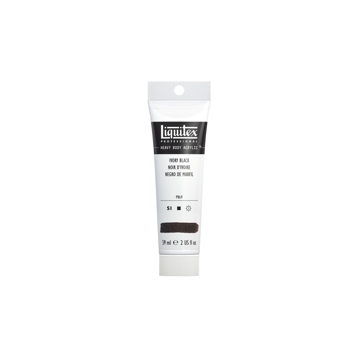 Liquitex Professional Heavy Body Acrylic Paint, 59 mL Tube, Ivory Black