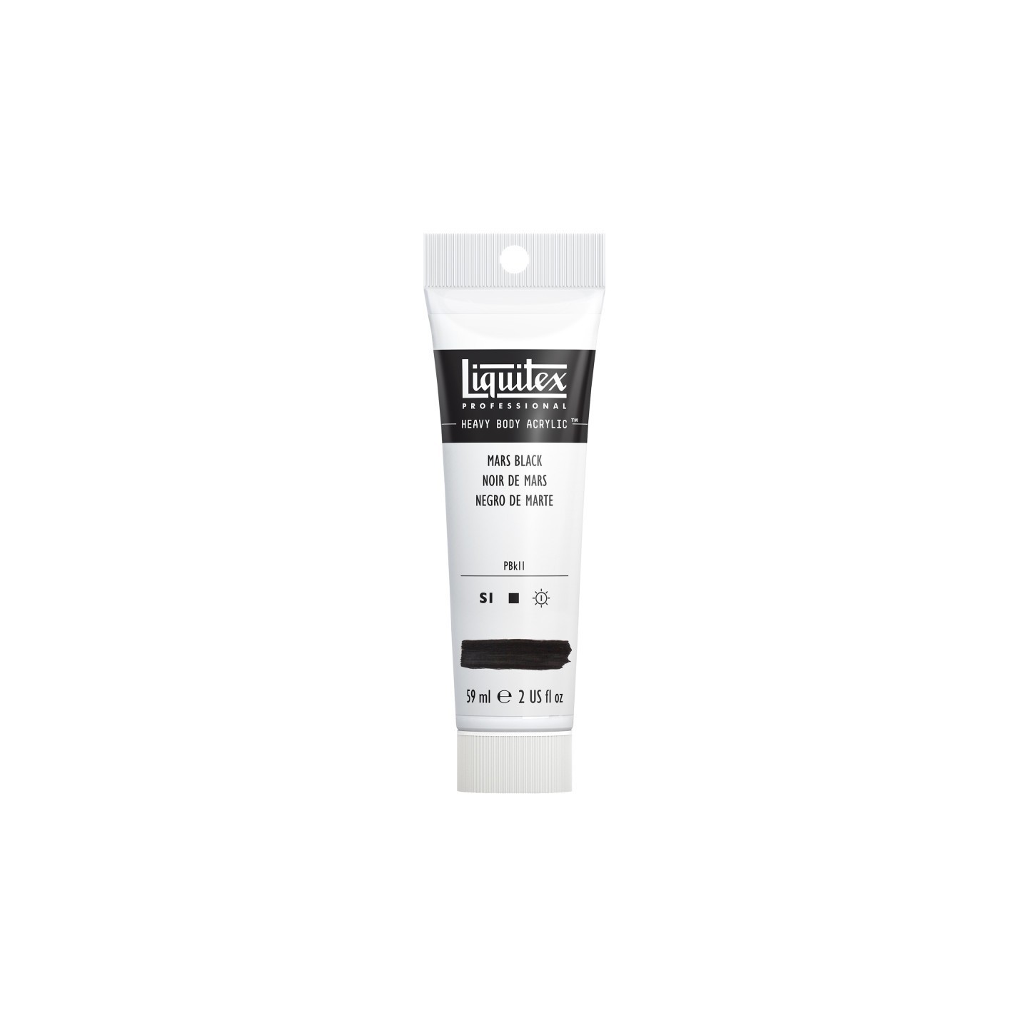 Liquitex Professional Heavy Body Acrylic Paint, 59 mL Tube, Mars Black