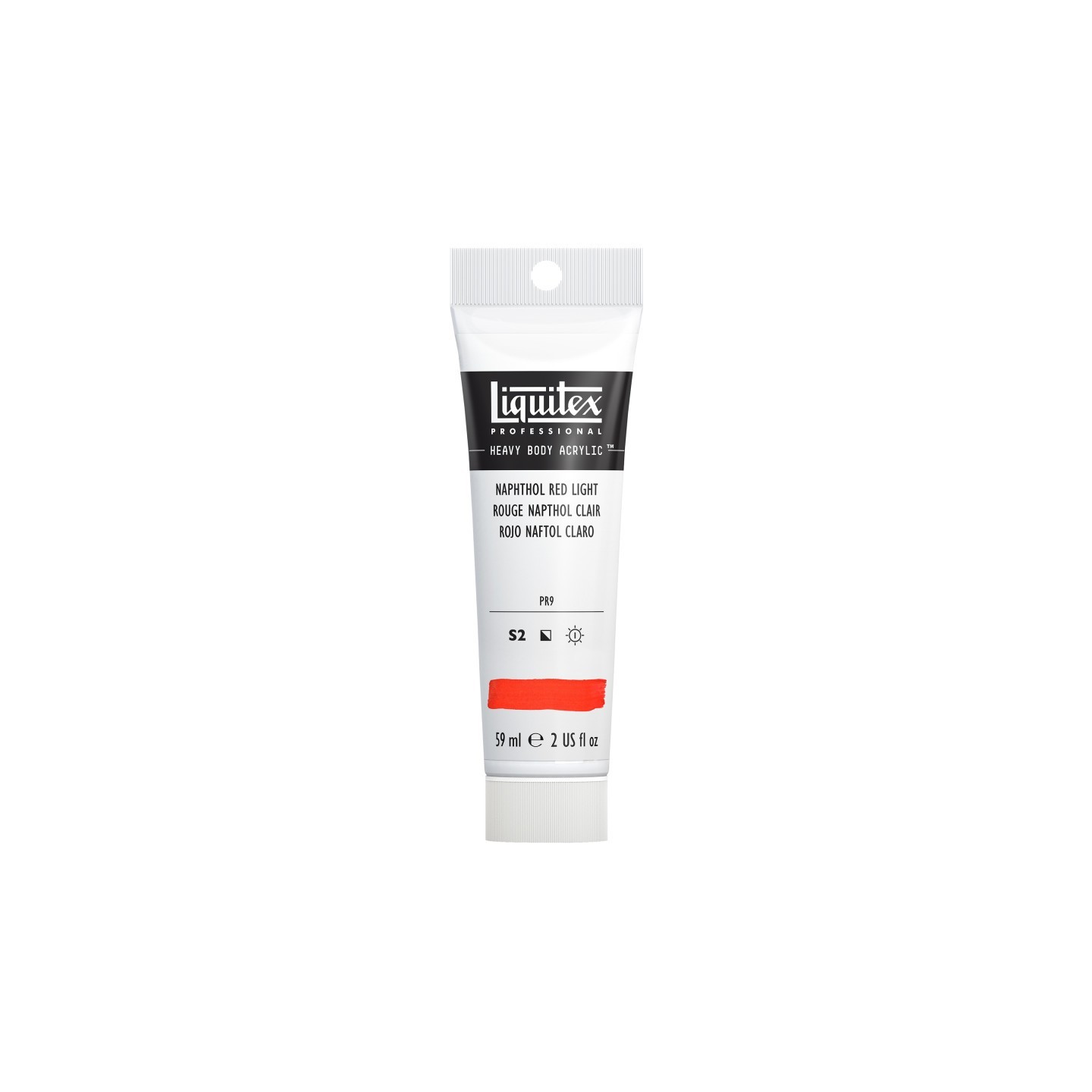 Liquitex Professional Heavy Body Acrylic Paint, 59 mL Tube, Naphthol Red Light