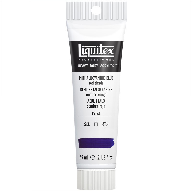 Liquitex Professional Heavy Body Acrylic Paint, 59 mL Tube, Phthalocyanine Blue (Red Shade)