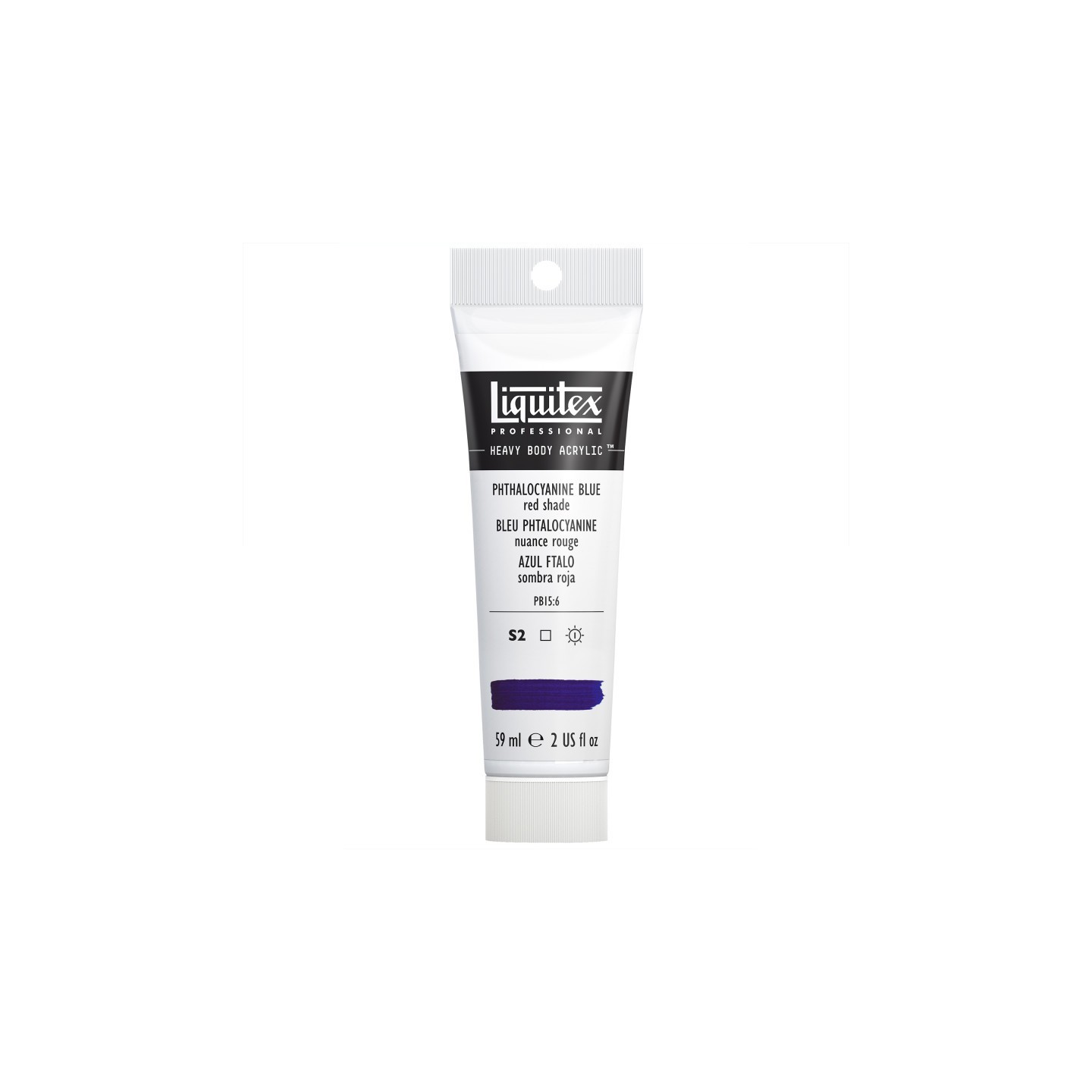 Liquitex Professional Heavy Body Acrylic Paint, 59 mL Tube, Phthalocyanine Blue (Red Shade)